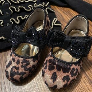 Nina Leopard Print Flat Dress Shoes for Girls